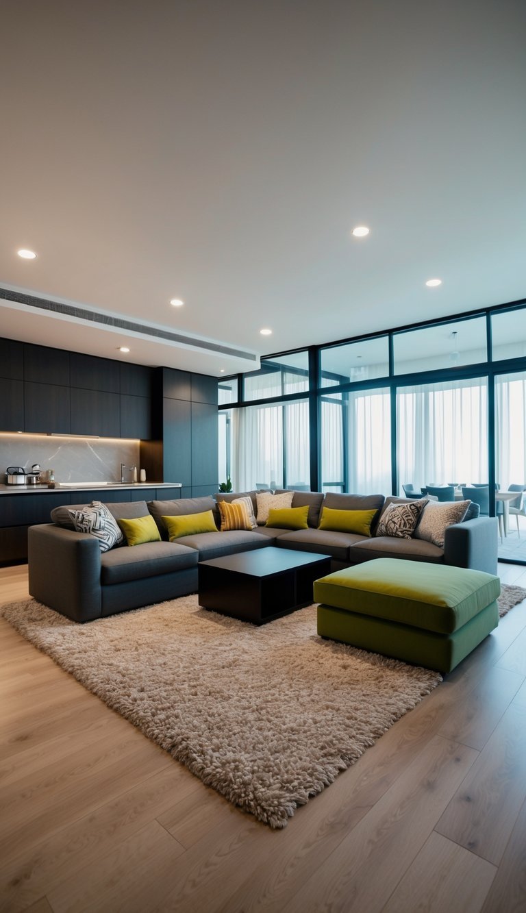 10 Dynamic Open-Concept Living Room Ideas for Spacious Flow Built-in shelves and smart storage solutions keeping an open-concept living room clutter-free.