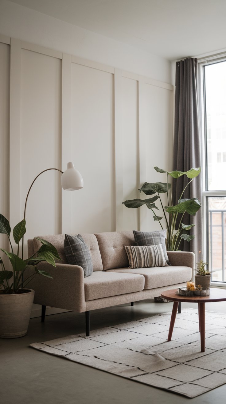 15 Small Living Room Ideas to Maximize Your Space Compact living room with furniture pulled slightly away from walls, creating an open conversation area with clear pathways despite limited space.