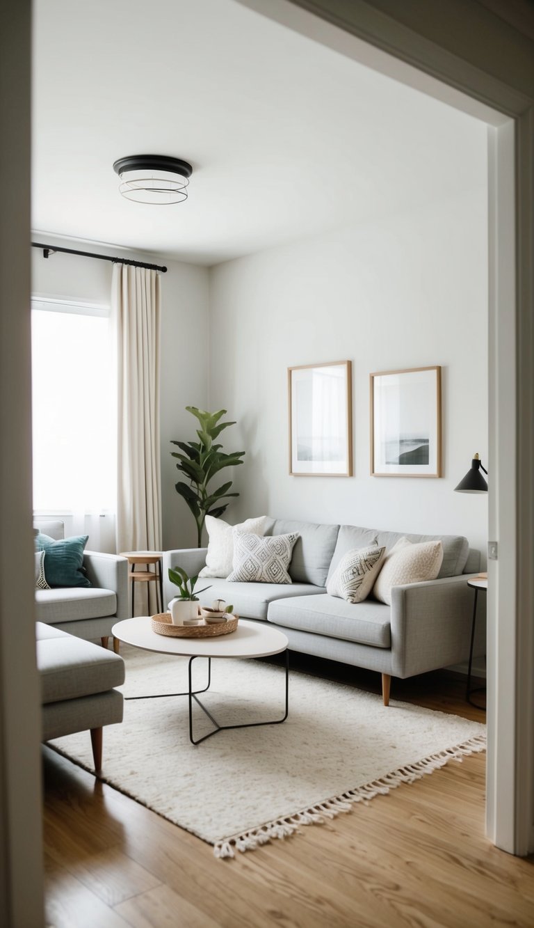 15 Small Living Room Ideas to Maximize Your Space Clean, uncluttered small living room with minimal decorative items and streamlined furniture that creates a sense of spaciousness.